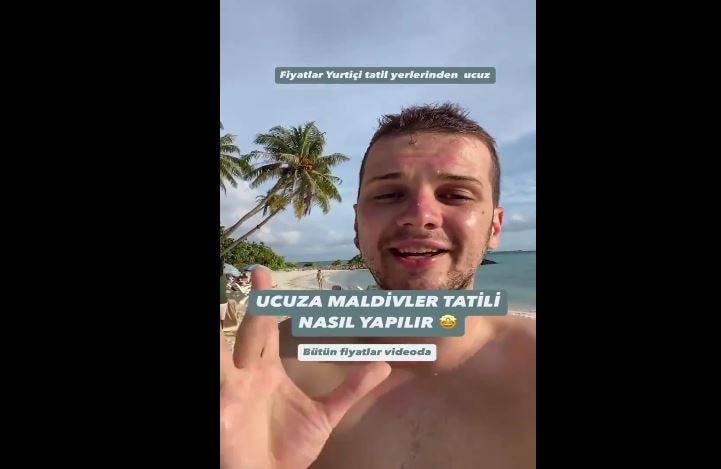 Maldivler'e giden Türk video çekip anlattı. Maldivler’de tatil Bodrum’dan daha ucuz 17